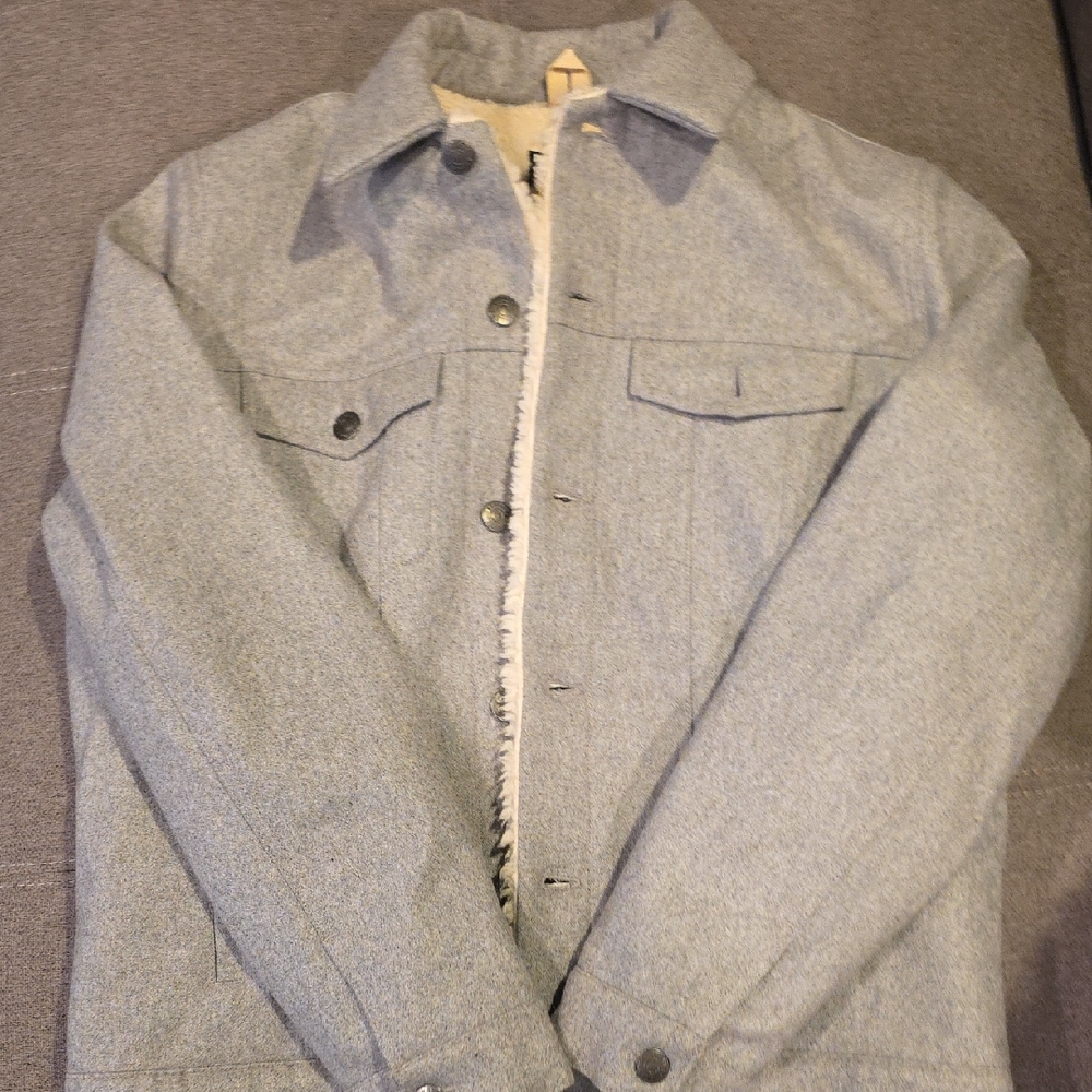 Express Gray Lightweight Shirt Jacket